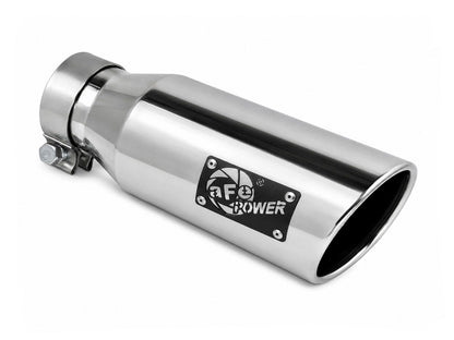 aFe MACH Force-Xp 304 Stainless Steel Clamp-on Exhaust Tip Polished 3in Inletx4-1/2in Outletx12in L