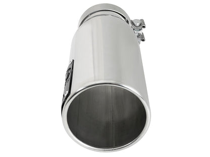 aFe MACH Force-Xp 304 Stainless Steel Clamp-on Exhaust Tip Polished 3in Inletx4-1/2in Outletx12in L