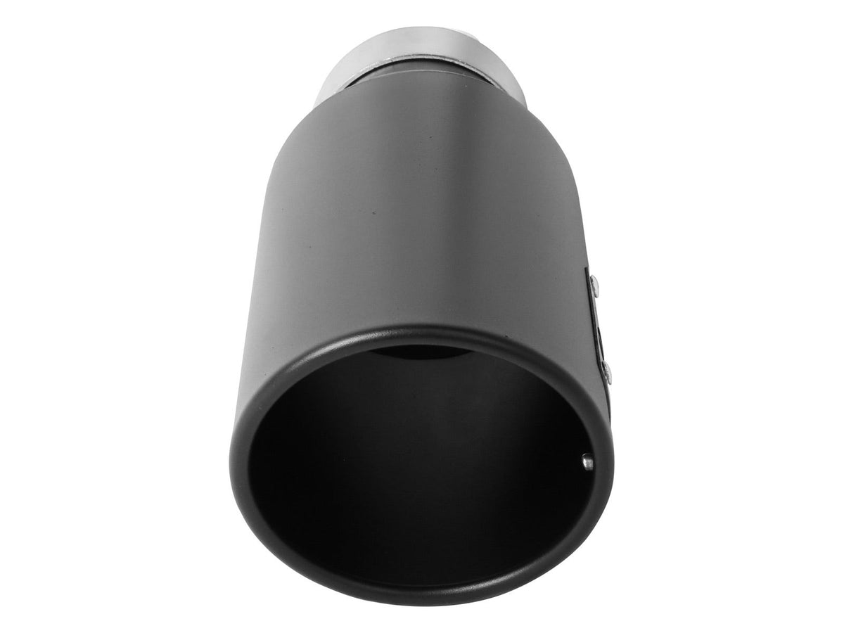 aFe MACH Force-Xp 304 Stainless Steel Clamp-on Exhaust Tip Black 3in Inletx4-1/2in Outletx12in L