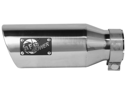 aFe MACH Force-Xp 304 Stainless Steel Clamp-on Exhaust Tip Polished 3in Inletx4-1/2in Outletx12in L