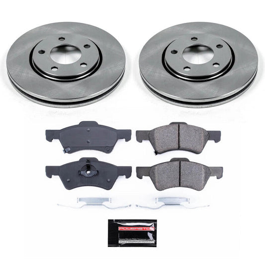 PowerStop 03-04 Dodge Caravan Front Semi-Coated Rotor Kit (SC5246)