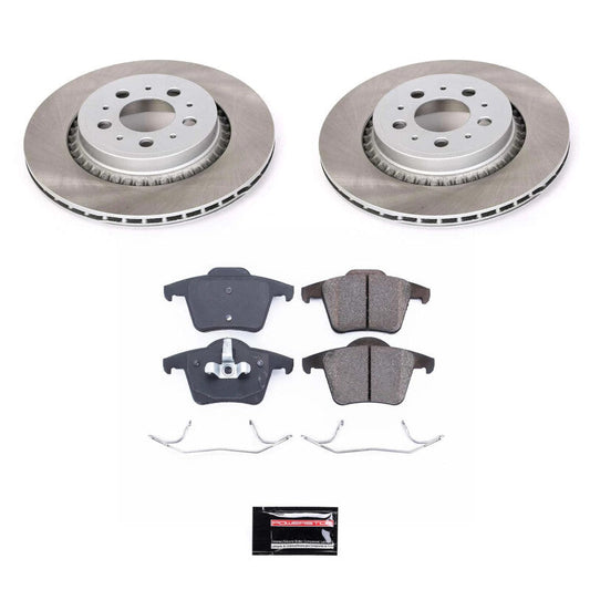 PowerStop 03-14 Volvo XC90 Rear Semi-Coated Rotor Kit (SC3039)
