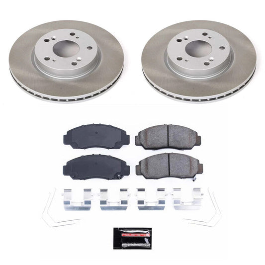 PowerStop 12-15 Honda Civic Front Semi-Coated Rotor Kit (SC6766)