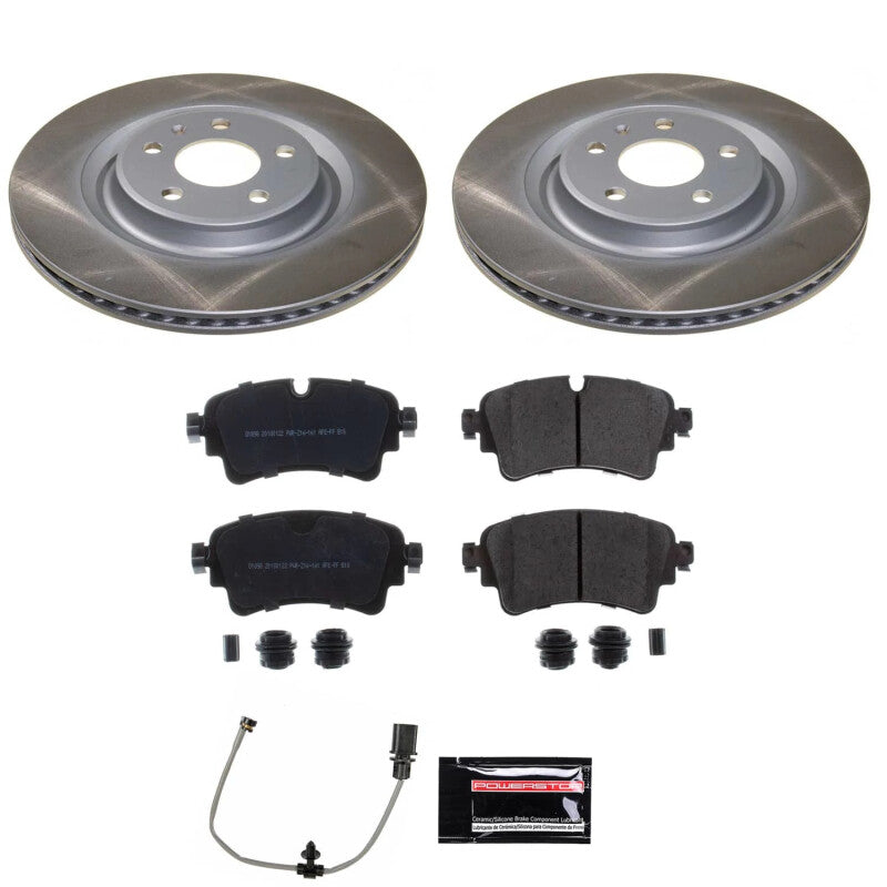 PowerStop 18-20 Audi SQ5 Rear Semi-Coated Rotor Kit (SC8043)