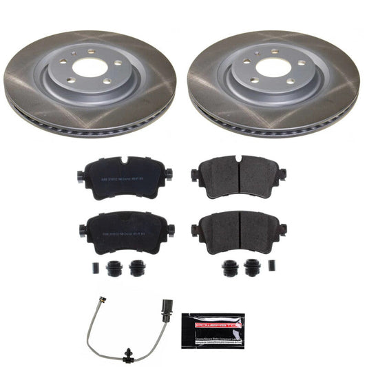 PowerStop 18-20 Audi SQ5 Rear Semi-Coated Rotor Kit (SC8043)