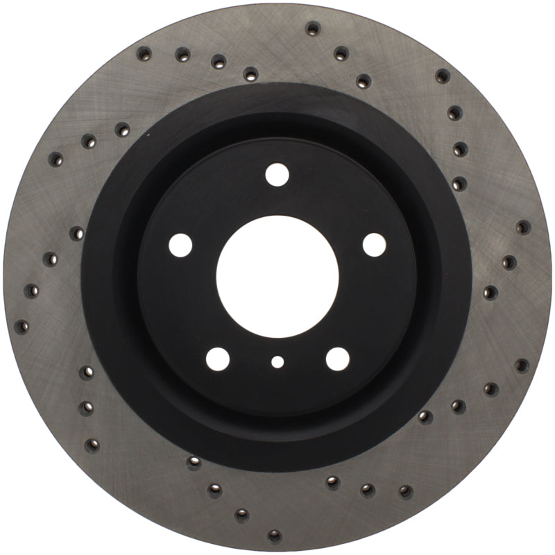 Stoptech 128.42080L Sport Cross-Drilled Disc Brake Rotors For Nissan Altima