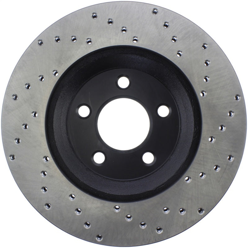 StopTech 128.61086R Sport Cross-Drilled Disc Brake Rotor for 05-12 Mustang