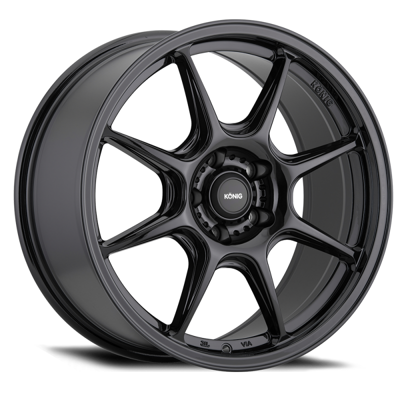 (set of 4) Konig Lockout Gloss Black | 18x8.5" +35mm | 5x120mm Wheel