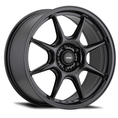 (set of 4) Konig Lockout Gloss Black | 17x8" +38mm | 5x100mm Wheel
