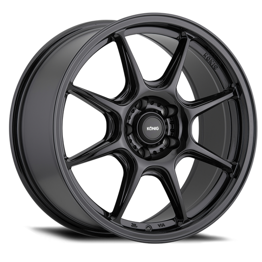 Konig Lockout Gloss Black | 18x8.5" +35mm | 5x114.3mm Wheel