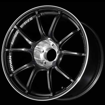 (set of 4) Advan RZIII Black Gun Metallic/Diamond Cut | 18x9.5" +25mm | 5x114.3mm Wheels