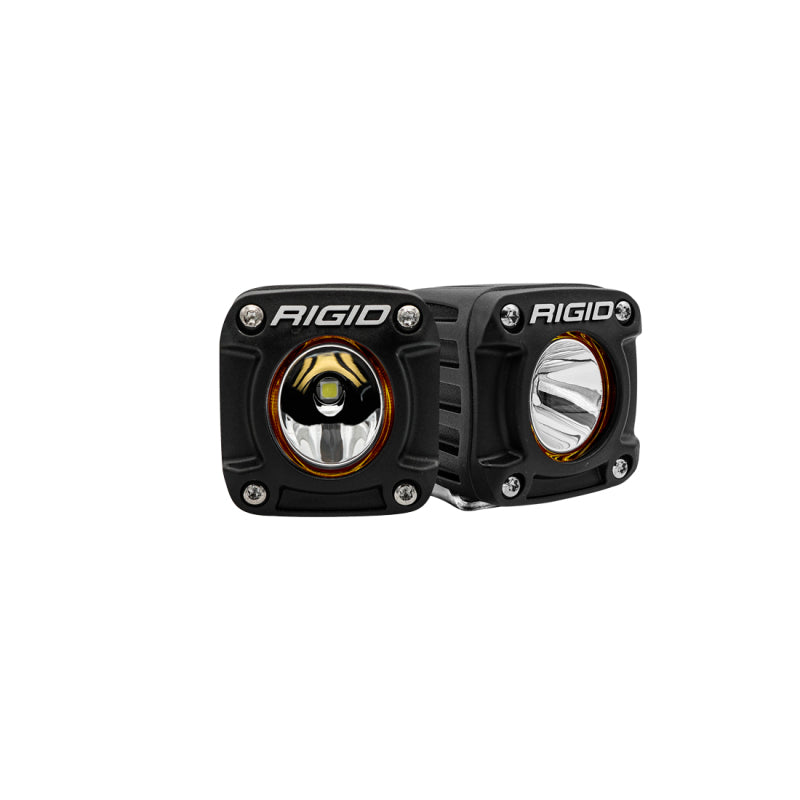 Rigid Industries Revolve Pod w/Amber Trim Ring - Pair