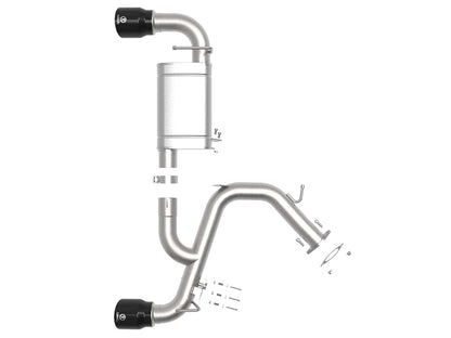aFe Power Axle Back Exhaust - 19-20 Hyundai Veloster N L4-2.0L (t)