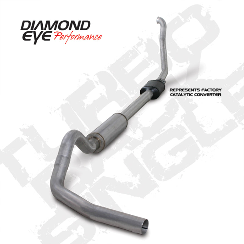 Diamond Eye 4in Turbo Back Single AL Exhaust | F-250/350 92-97 (K4306A)