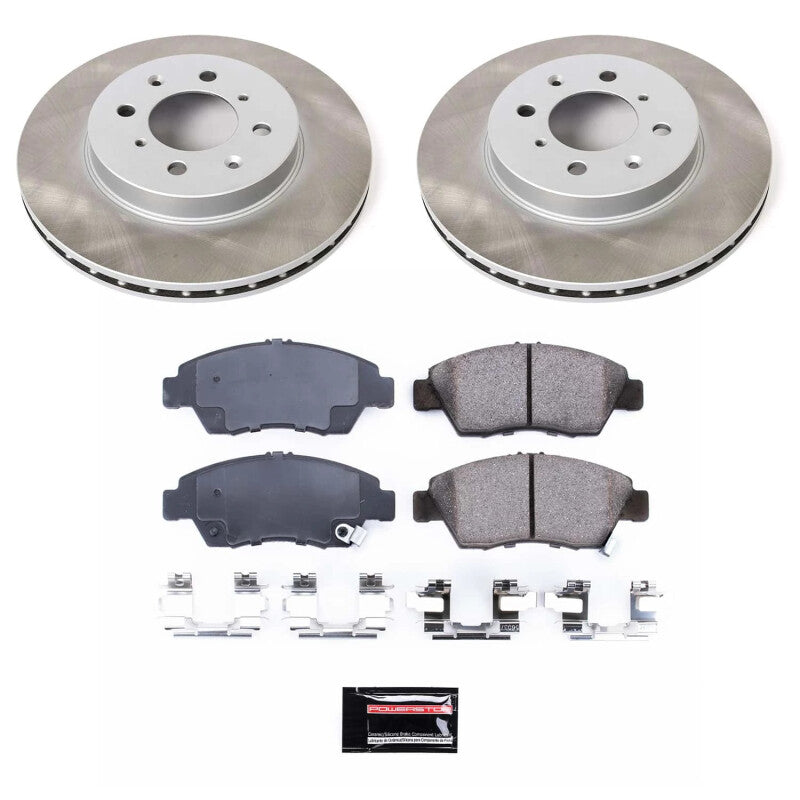 PowerStop 07-08 Honda Fit Front Semi-Coated Rotor Kit (SC694)