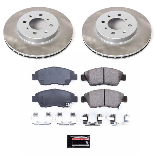 PowerStop 07-08 Honda Fit Front Semi-Coated Rotor Kit (SC694)