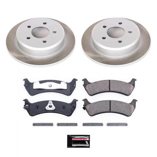 PowerStop 97-01 Mercury Mountaineer Rear Semi-Coated Rotor Kit (SC1858)