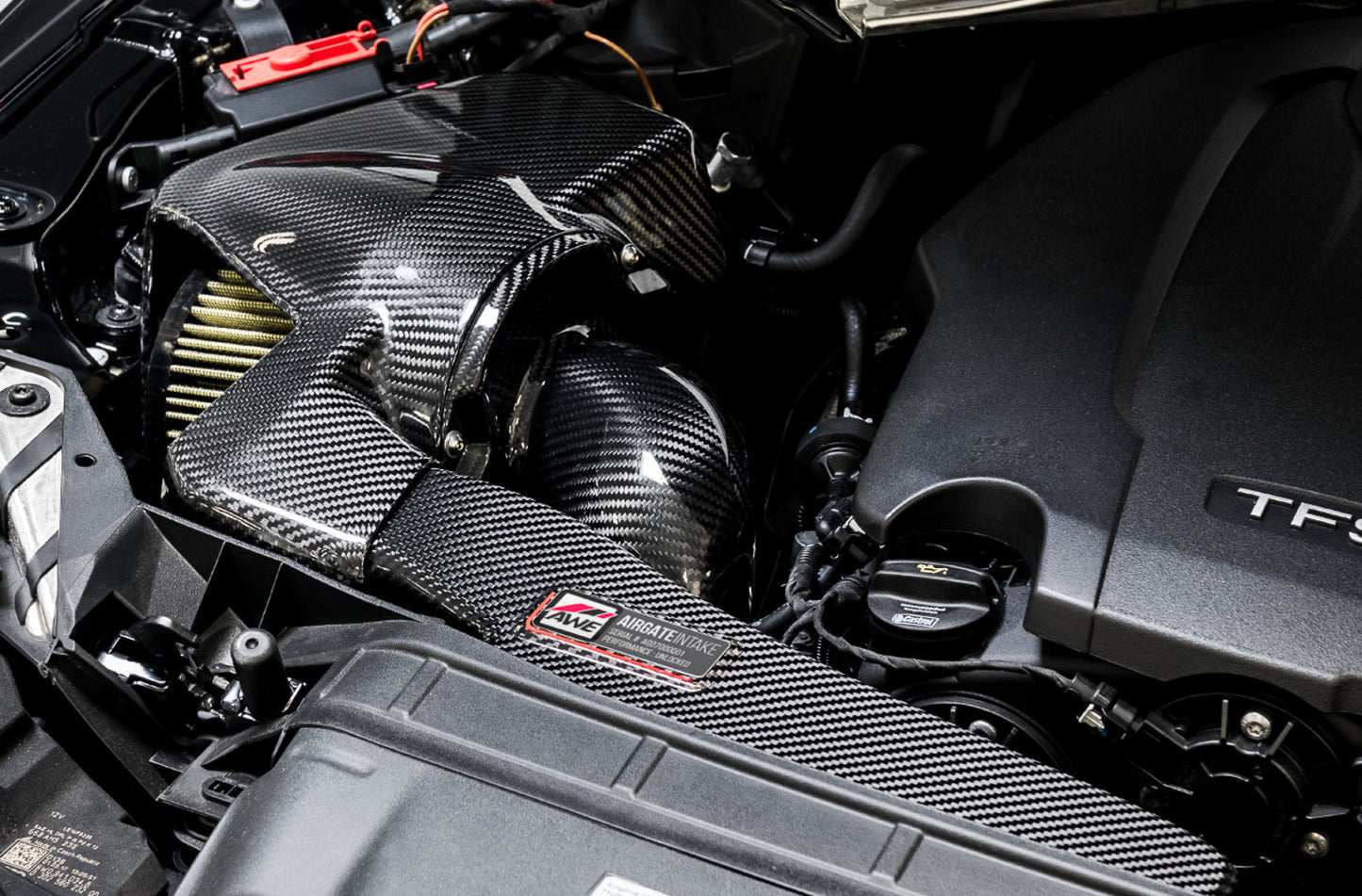 AWE Tuning AWE AirGateâ„¢ Carbon Fiber Intake for Audi B9 A4 / A5 2.0T - With Lid - 2660-15028