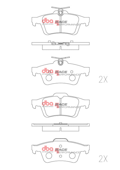 DBA Rear RP Performance Brake Pads | Mazda Mazdaspeed3 (07-13) (DB1763RP)