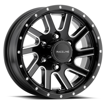 Raceline 820 Twisted Black & Machined | 15x6" +0mm | 6x139.7mm Wheel