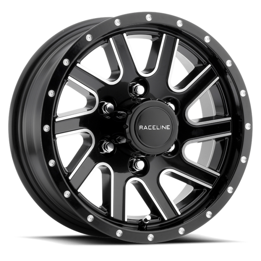 Raceline 820 Twisted Black & Machined | 15x6" +0mm | 6x139.7mm Wheel