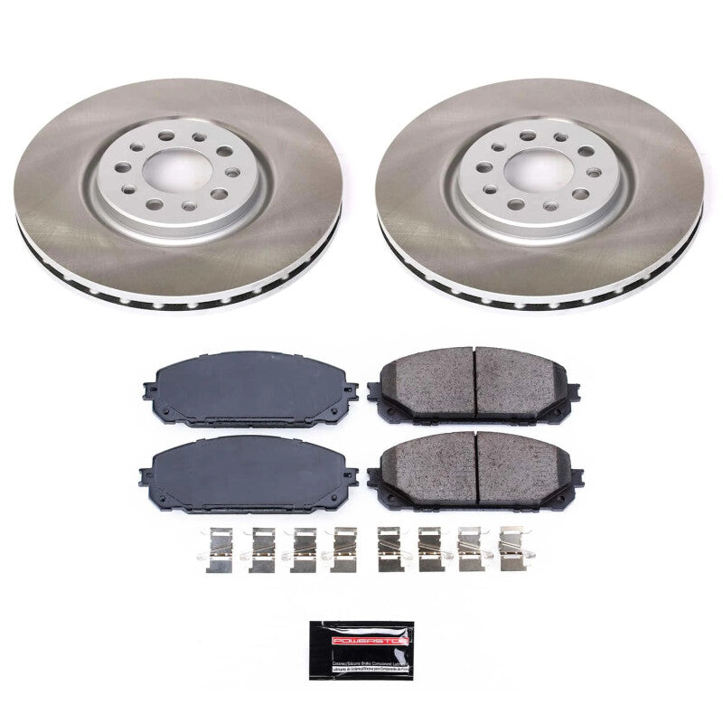 PowerStop 16-22 Jeep Cherokee Front Semi-Coated Rotor Kit (SC7414)