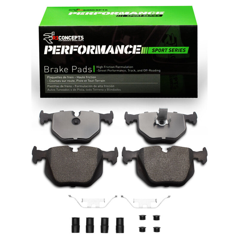 R1 Performance Sport Rear Brake Pads & Hardware Kit | BMW M3 (91-10) (2115-0683-01)