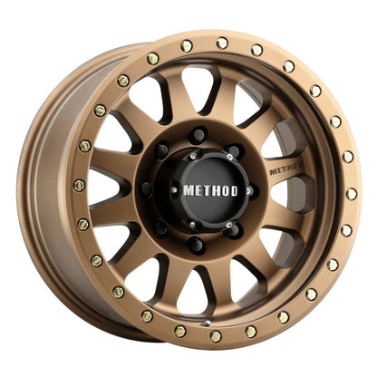 (set of 4) Method MR304 Double Standard Bronze | 17x8.5" +0mm | 8x6.5in Wheel