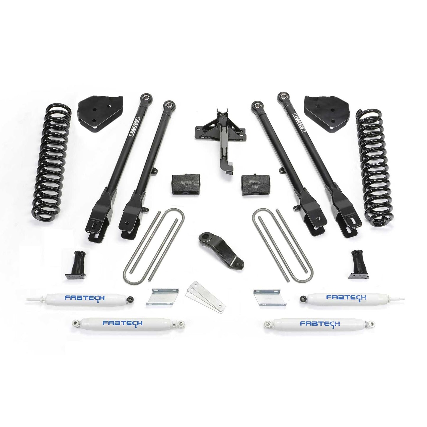 Fabtech 4" 4Link System w/ Coils & Performance Shocks | Ford F250/F350 4WD Gas (17-21) (K2254)