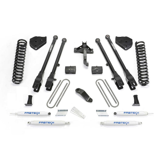 Fabtech 4" 4Link System w/ Coils & Performance Shocks | Ford F250/F350 4WD Gas (17-21) (K2254)