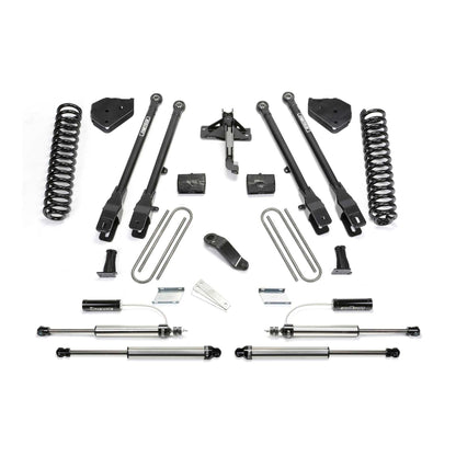 Fabtech 6" 4-Link Suspension System w/ Coils & 2.25" Dual Reservoir Front and Dual Rear Shocks | Ford F250/350 4WD Gas (17-21) (K2296DL)