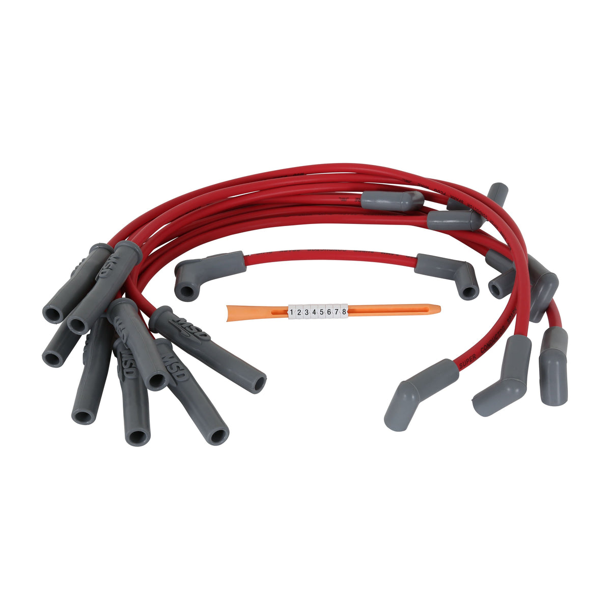 MSD 32209 Super Conductor Spark Plug Wire Set Red MUSTANG 5.0 94-ON