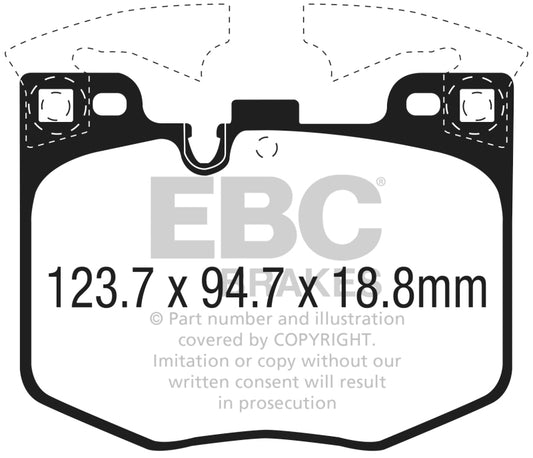 EBC 2018+ BMW X3 M40i (G01) 3.0T Greenstuff Front Brake Pads | BMW X3 M40i (18+) (DP62302)