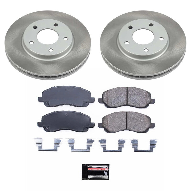 PowerStop 08-17 Mitsubishi Lancer Front Semi-Coated Rotor Kit (SC2992)
