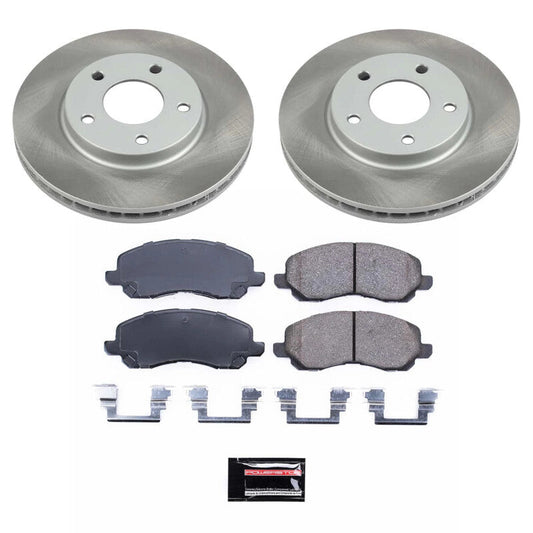 PowerStop 08-17 Mitsubishi Lancer Front Semi-Coated Rotor Kit (SC2992)