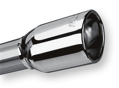Borla 20153 Polished Tip Single Oval Rolled Angle-Cut | Universal (20153)