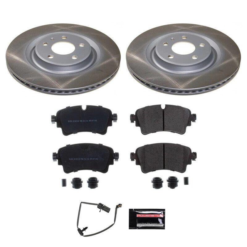 PowerStop 18-20 Audi S5 Sportback Rear Semi-Coated Rotor Kit (SC7431)