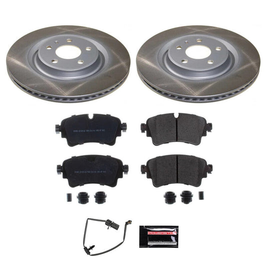 PowerStop 18-20 Audi S5 Sportback Rear Semi-Coated Rotor Kit (SC7431)