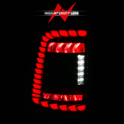 ANZO 19-24 RAM 1500 Factory Halogen Full LED Tail Lights SeqSig Black Pair (311480A)