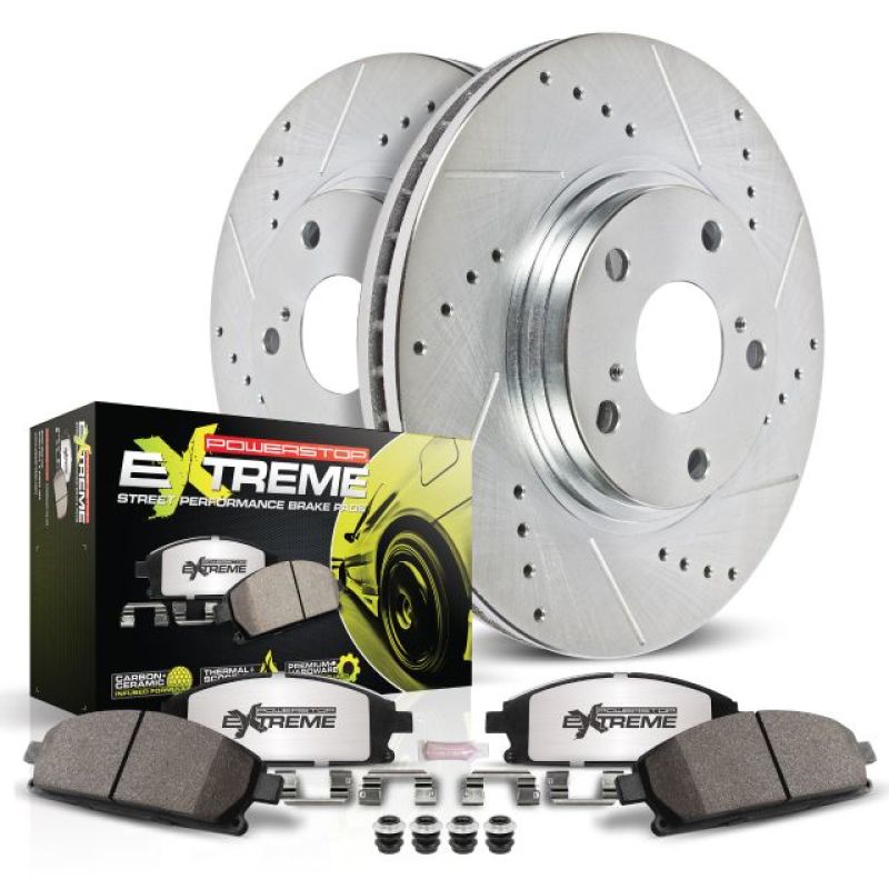 Power Stop Z26 Street Warrior Brake Kit - Rear | 08-14 Subaru WRX / 09-13 Forester XT (K4631-26)