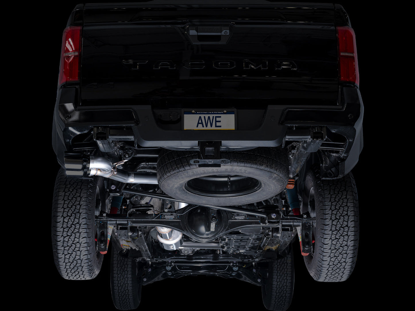 AWE Tuning Exhaust for 4th Gen Toyota Tacoma Dual Diamond Black Tips (3015-33254)