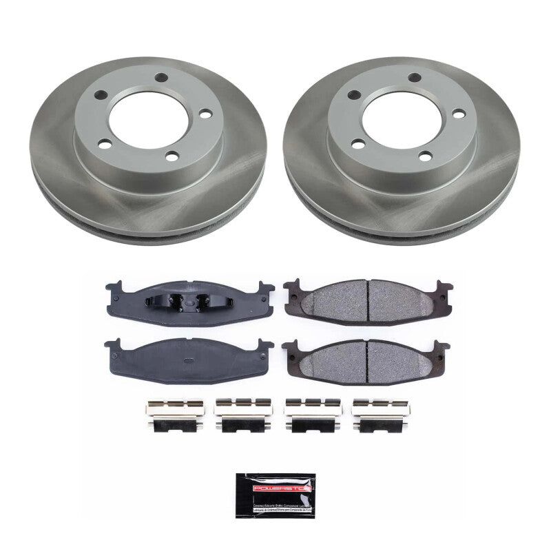PowerStop 94-96 Ford F-150 Front Semi-Coated Rotor Kit (SC5067)