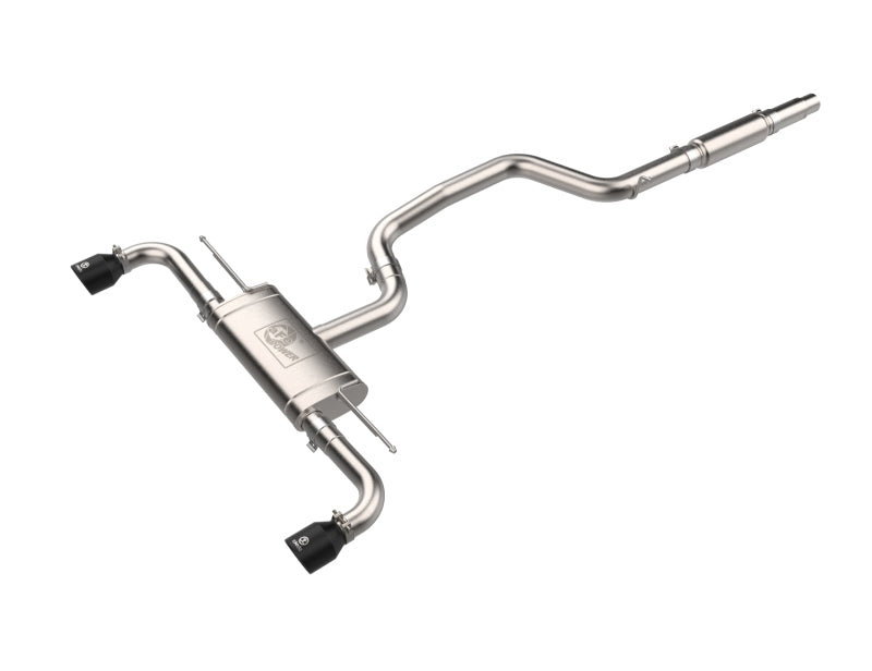 aFe 3 to 2-1/2 IN Stainless Steel Cat-Back Exhaust w/Black Tip | Volkswagen GTI (22-24) (49-36454-B)