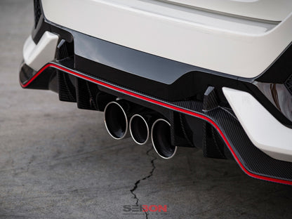 Seibon OEM Carbon Fiber Rear Lip | Honda Civic X (16-22) / Acura RDX (18-26) (RL17HDCVR-OE)