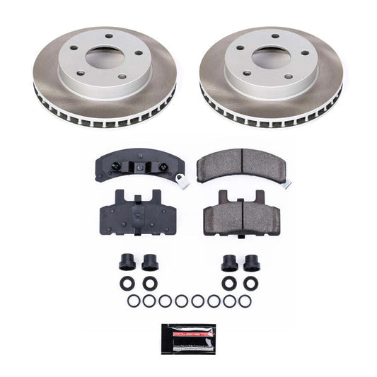 PowerStop 94-99 Dodge Ram 1500 Front Semi-Coated Rotor Kit (SC2126)