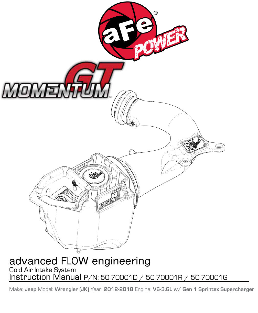 aFe Momentum GT CAI System | Jeep Wrangler JK (07-18) (50-70001R)