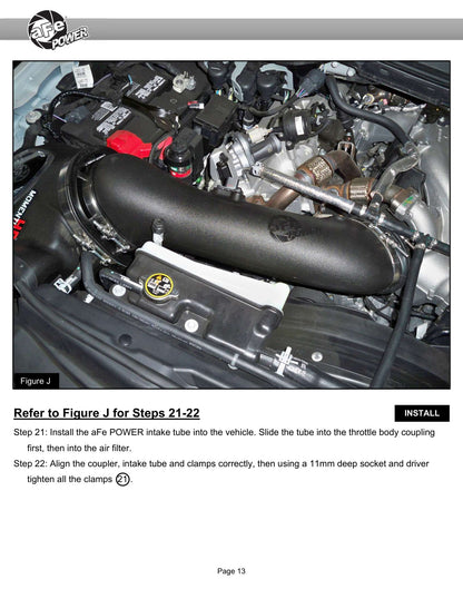 aFe 20-24 Ford V8-6.7L Momentum HD CAI w/Pro DRY S | 2017-2023 F-250/350 (50-70007D-1)