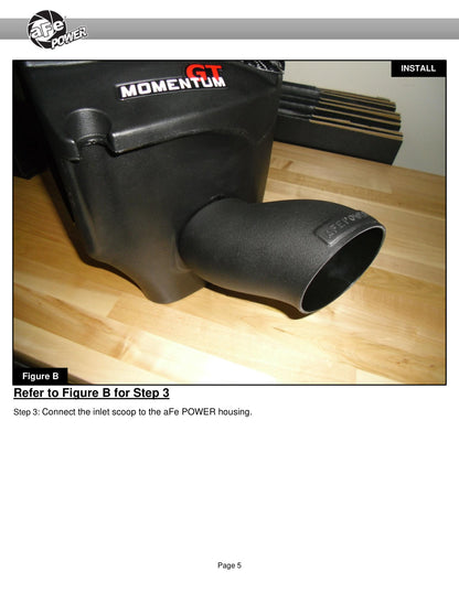 aFe Momentum GT Air Scoop | Dodge Challenger R/T V8-6.4L Scat Pack (50-70009S)
