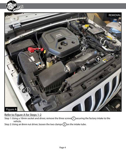 aFe Momentum GT Pro DRY S Cold Air Intake System | Jeep Wrangler JL 2018 I4-2.0L (50-70035D)