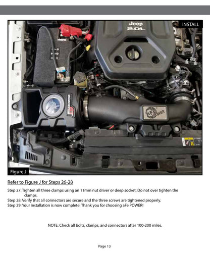 aFe Momentum GT Pro DRY S Cold Air Intake System | Jeep Wrangler JL 2018 I4-2.0L (50-70035D)